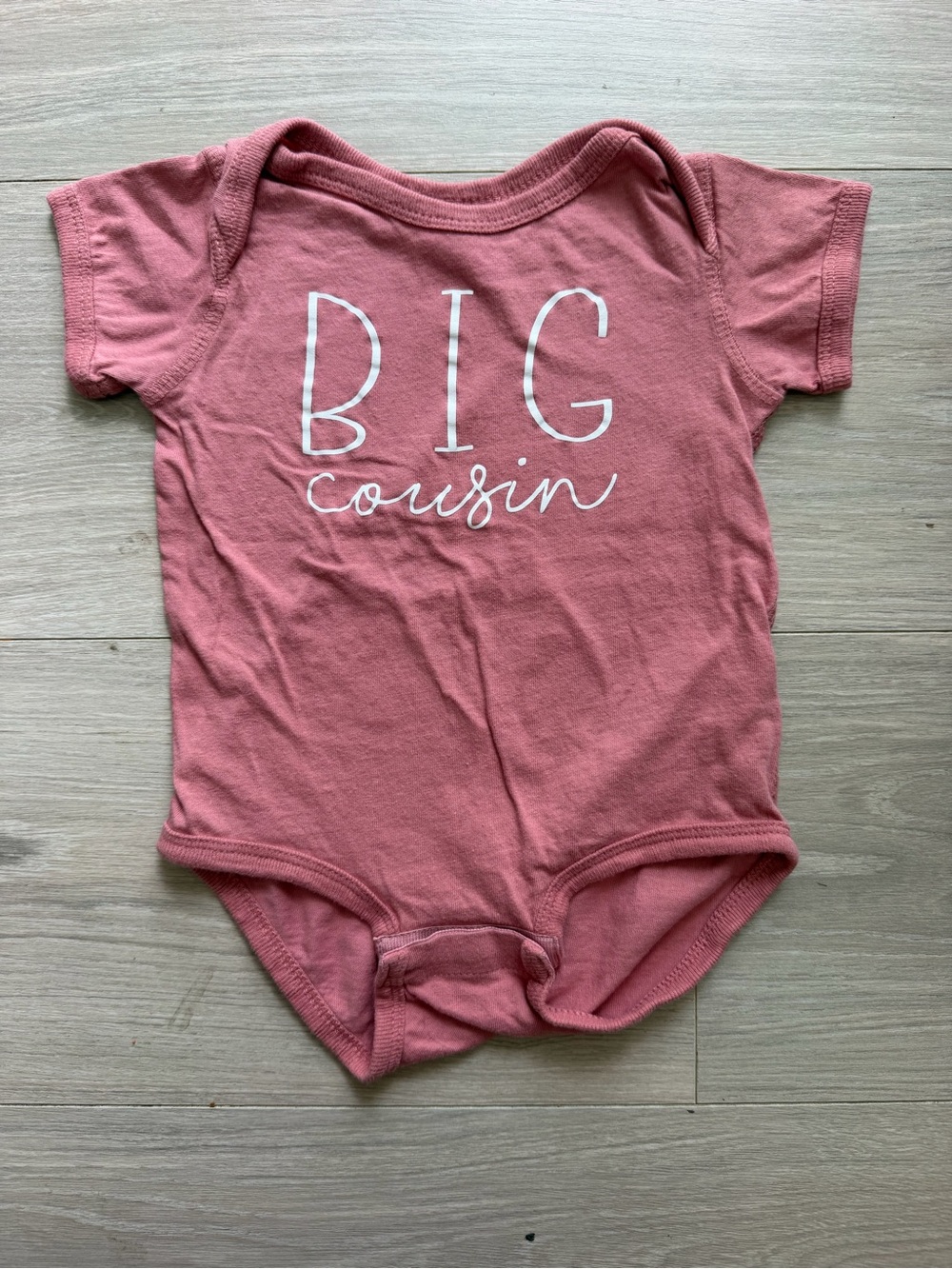 Rabbit Skins Dusty Rose Toddler Onesie with White Graphic